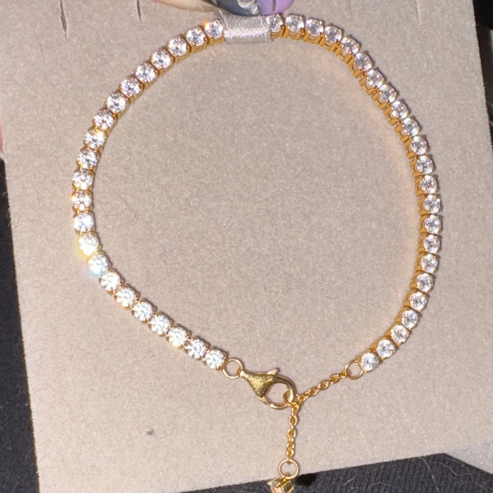 Pandora 14k Plated-Gold with CZ Tennis Bracelet